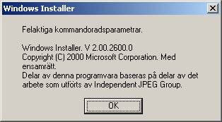 Microsoft Installer finns